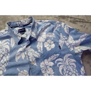 Jack O'Neill Hawaiian Aloha Shirt Men's L/XL Cotton Blue